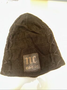 NC C.S.T. 05 Black Knit Beanie, Size Large, Men, Black, One Tan, NWT.